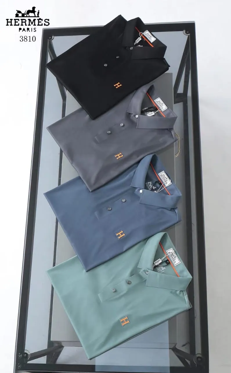 HERMES || Cotton Pique Talsworth Short Sleeve Polo T-Shirt
