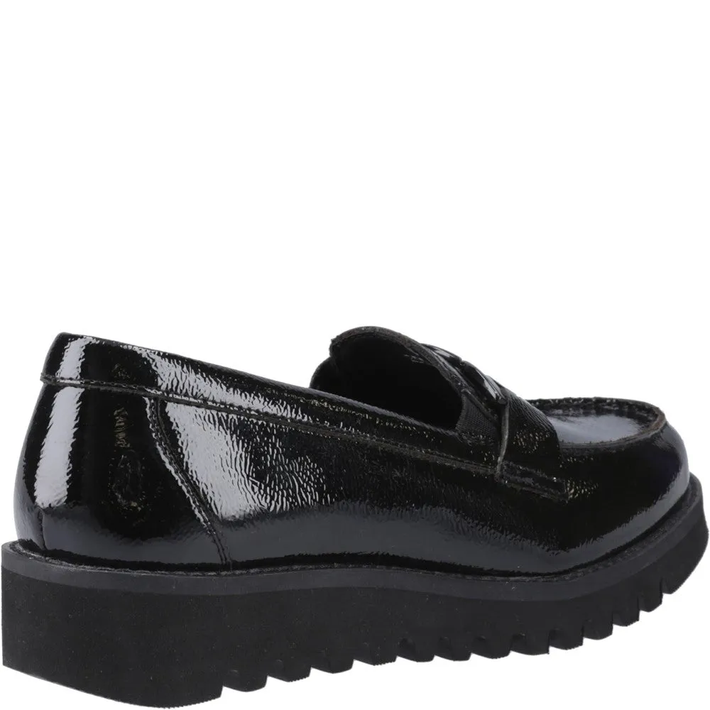 Hush Puppies Francis Loafer Patent XL Senior School Shoes