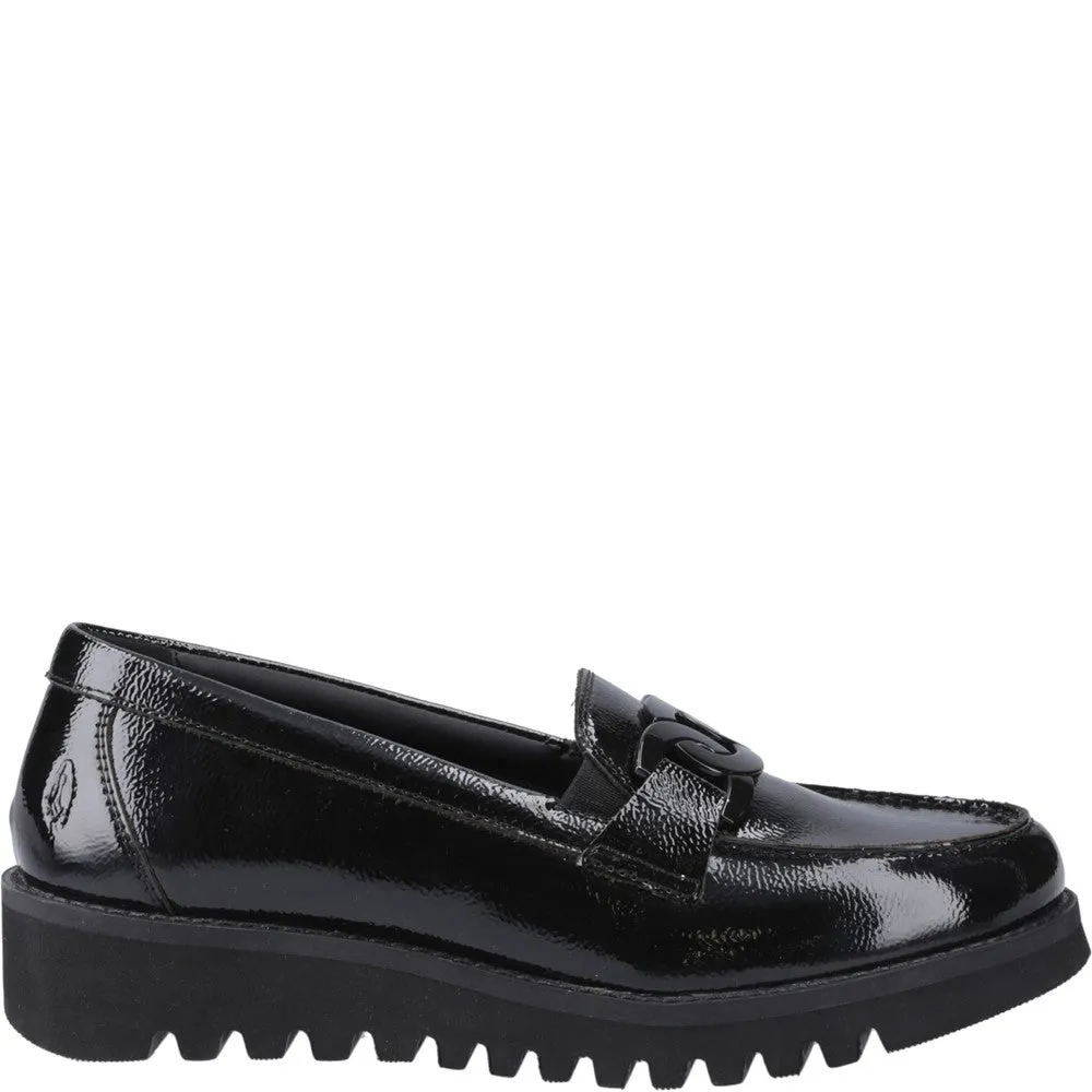 Hush Puppies Francis Loafer Patent XL Senior School Shoes