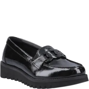 Hush Puppies Francis Loafer Patent XL Senior School Shoes