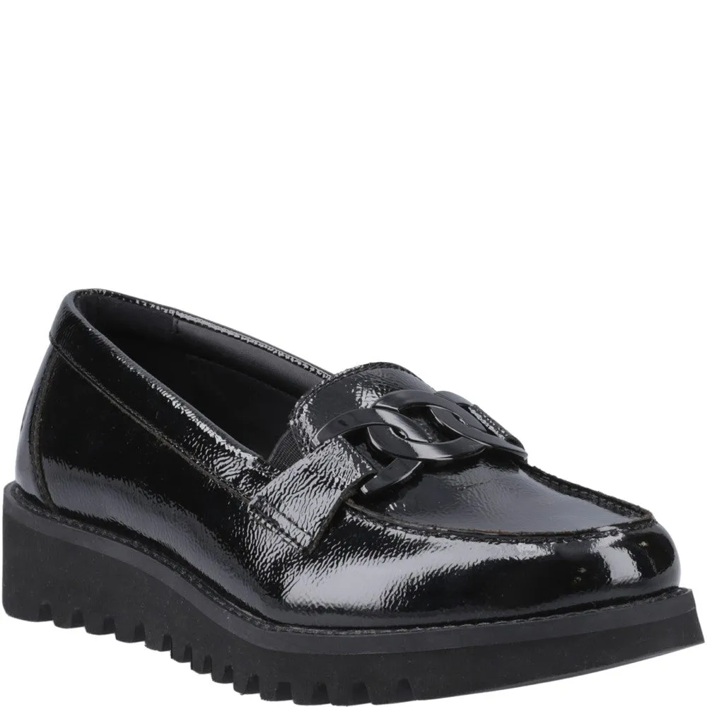Hush Puppies Francis Loafer Patent XL Senior School Shoes