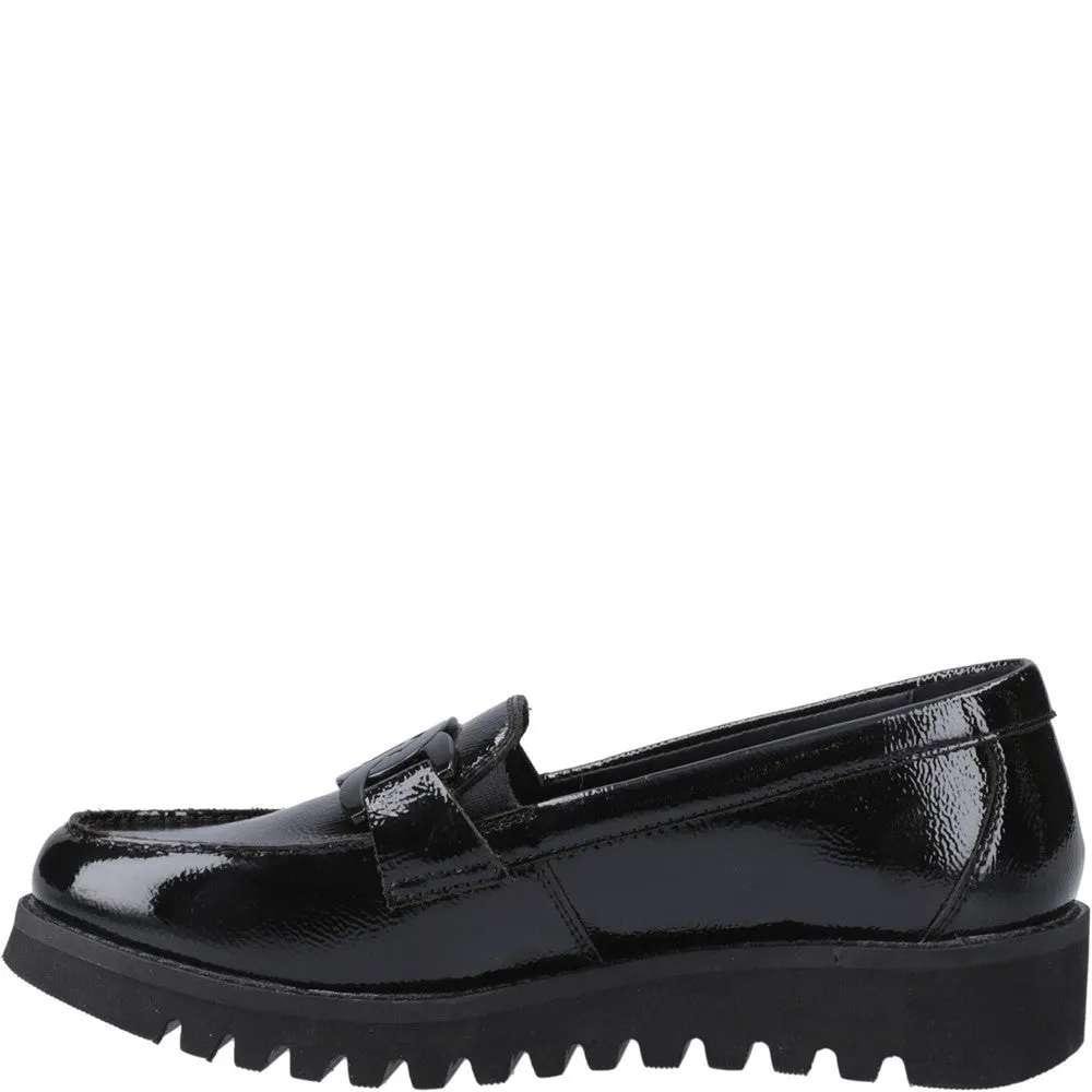 Hush Puppies Francis Loafer Patent XL Senior School Shoes