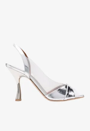 Iris 90 Slingback Metallic Sandals