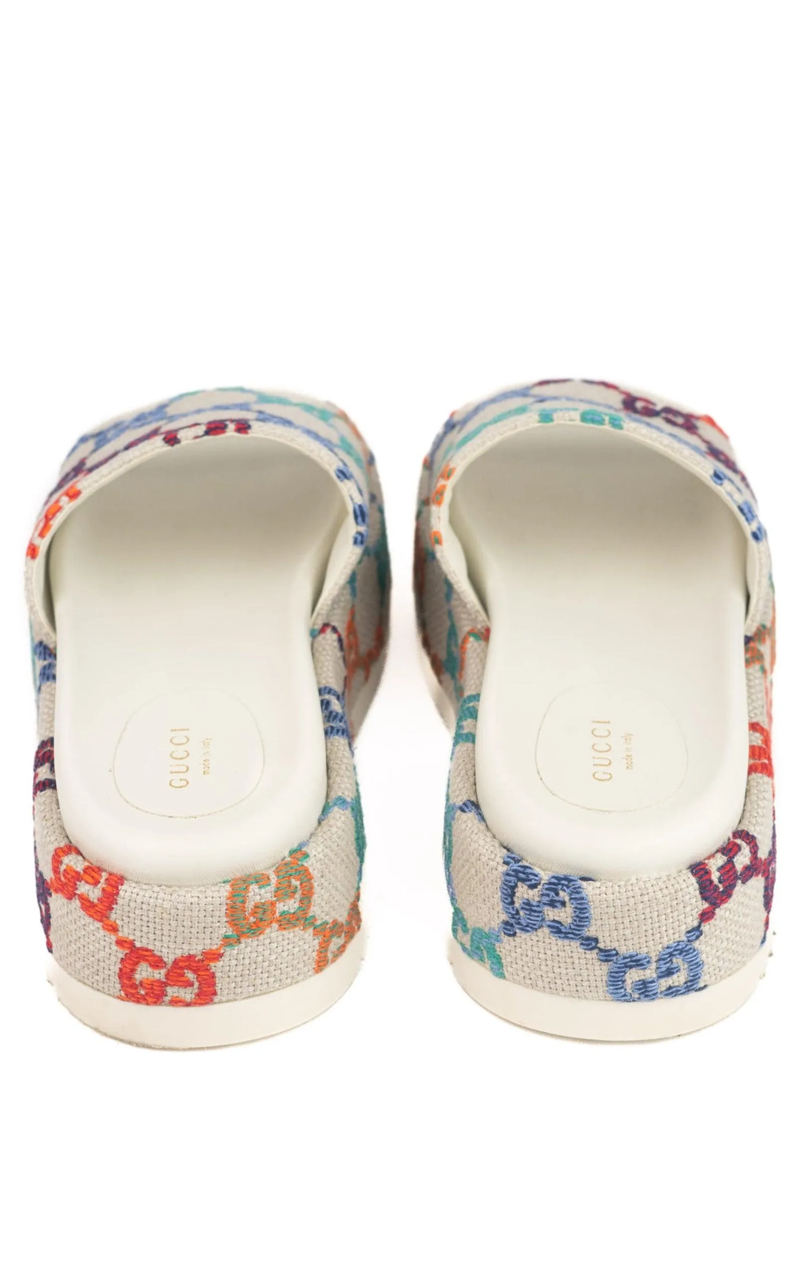 Jacquard Platform Sandals