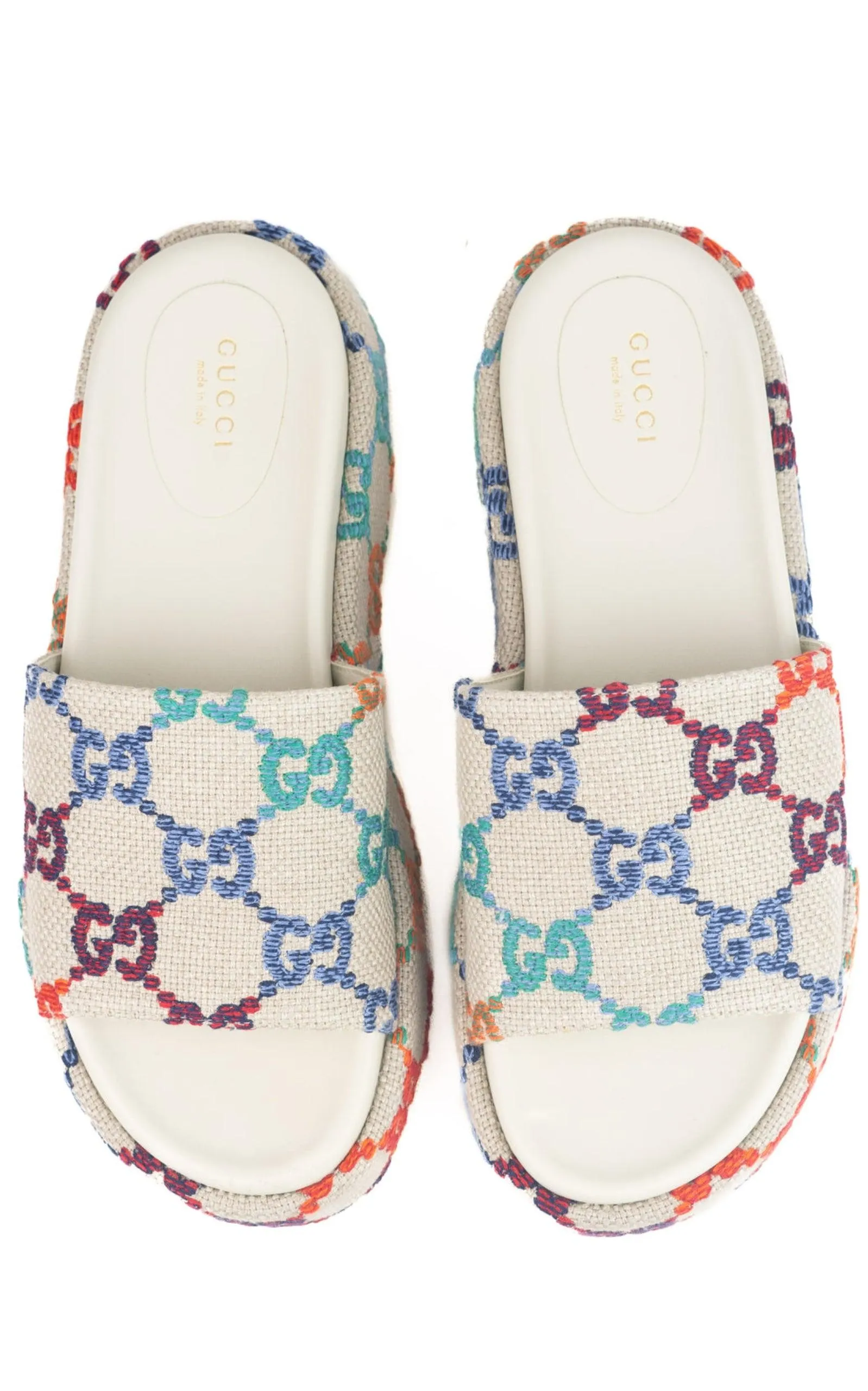 Jacquard Platform Sandals