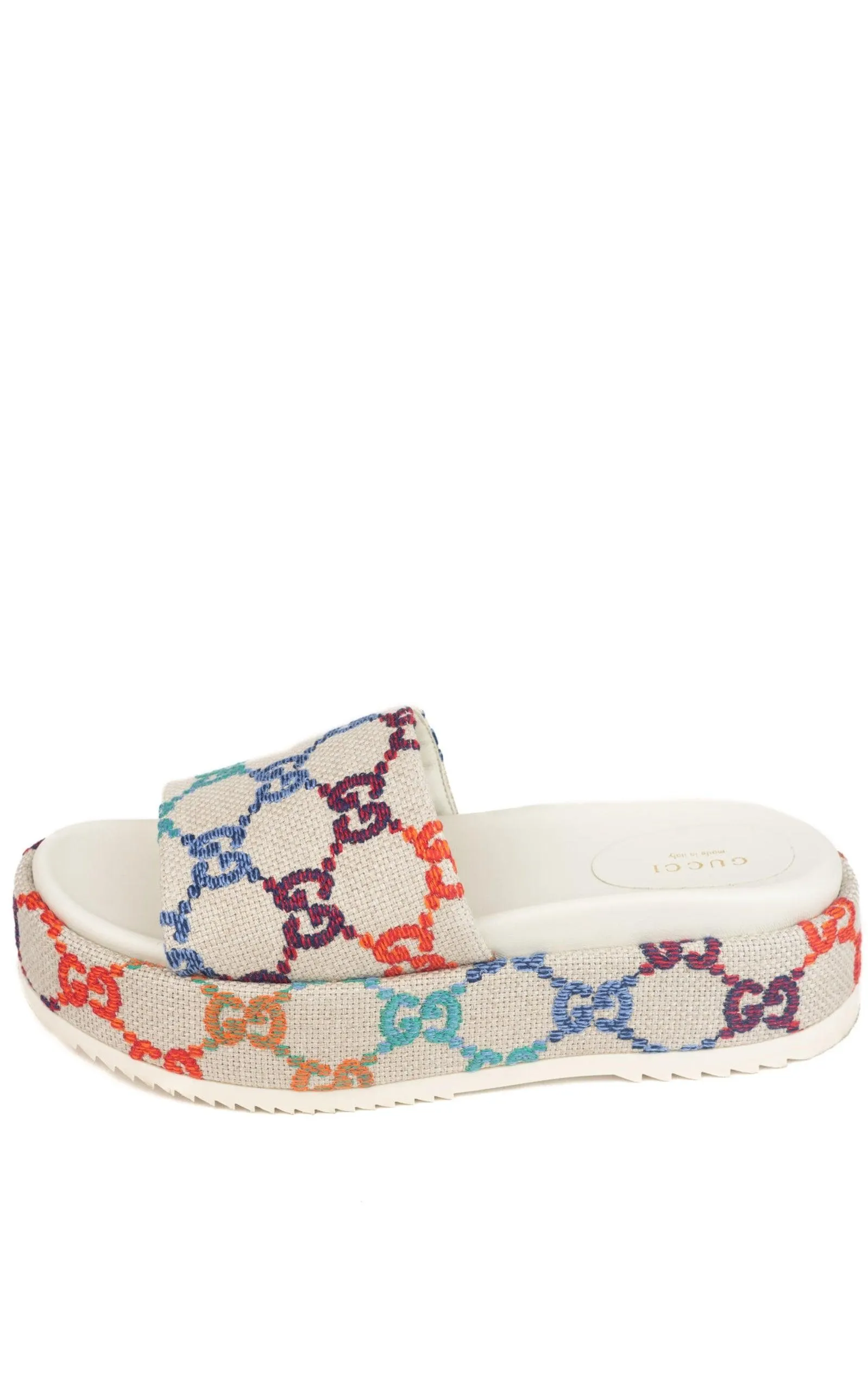 Jacquard Platform Sandals