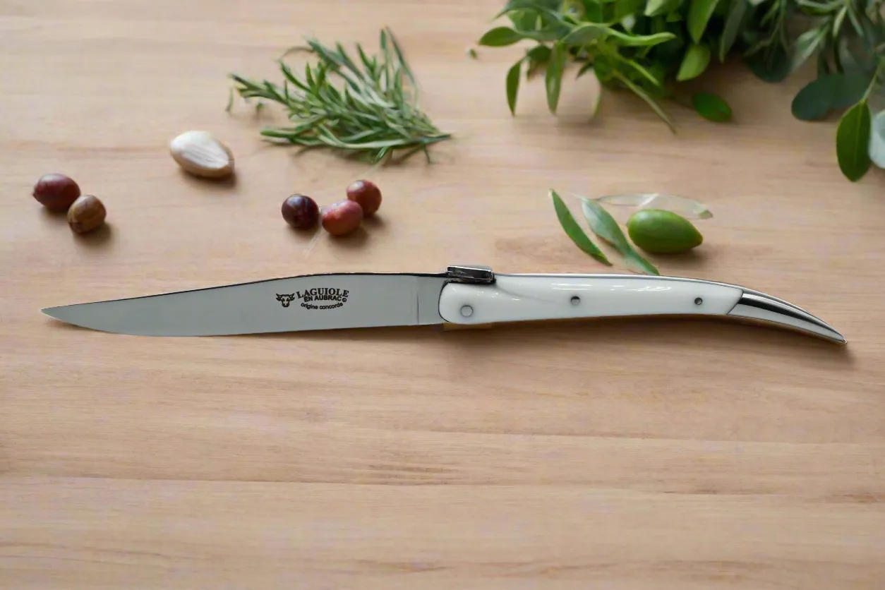 Laguiole en Aubrac Handcrafted Fully Forged Original Concorde 6-Piece Steak Knife Set