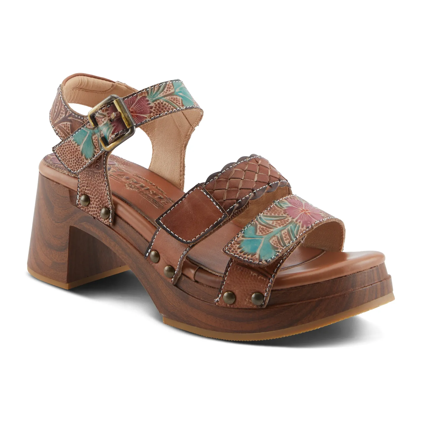 L'Artiste Retropel Wedge Sandal (Women) - Brown Multi
