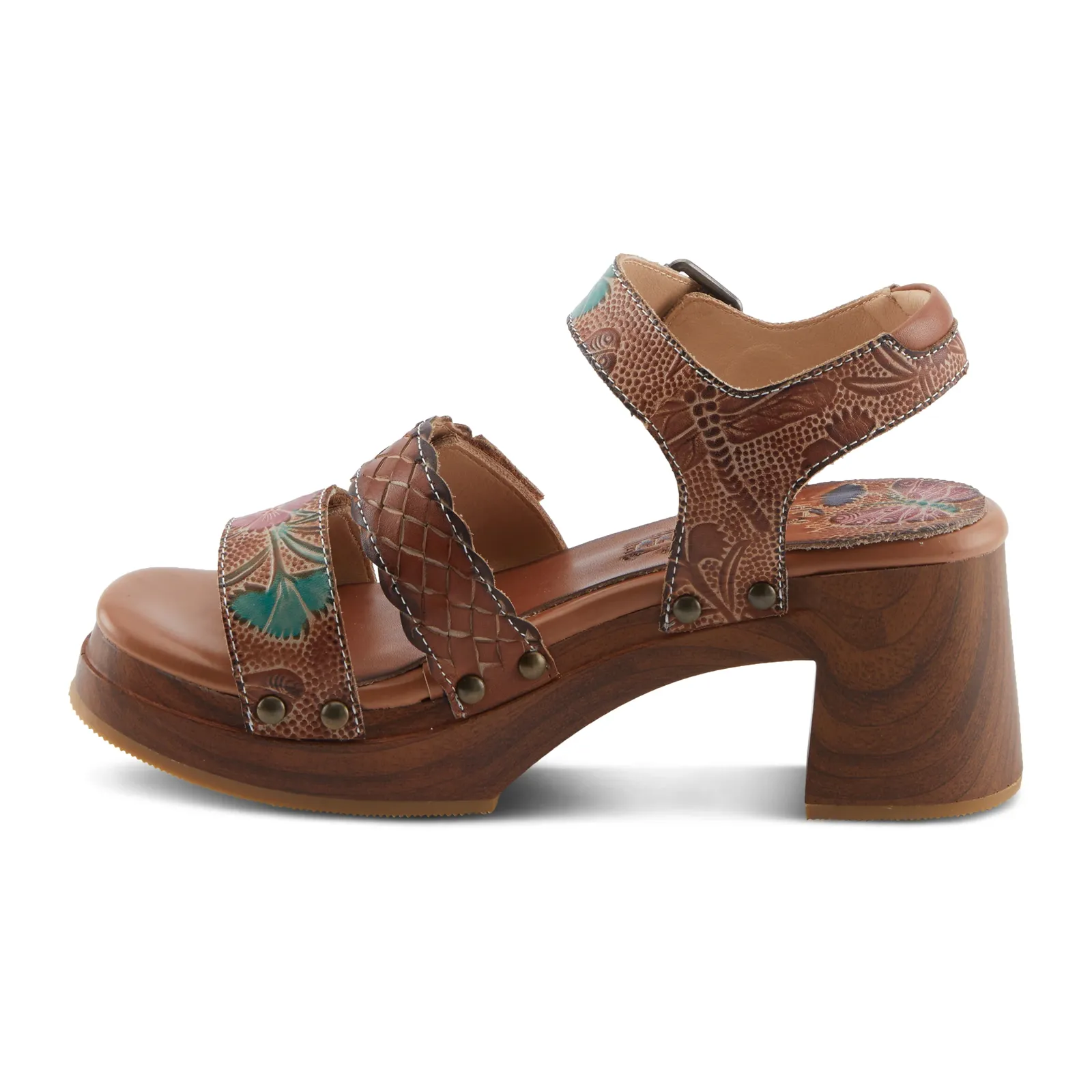 L'Artiste Retropel Wedge Sandal (Women) - Brown Multi