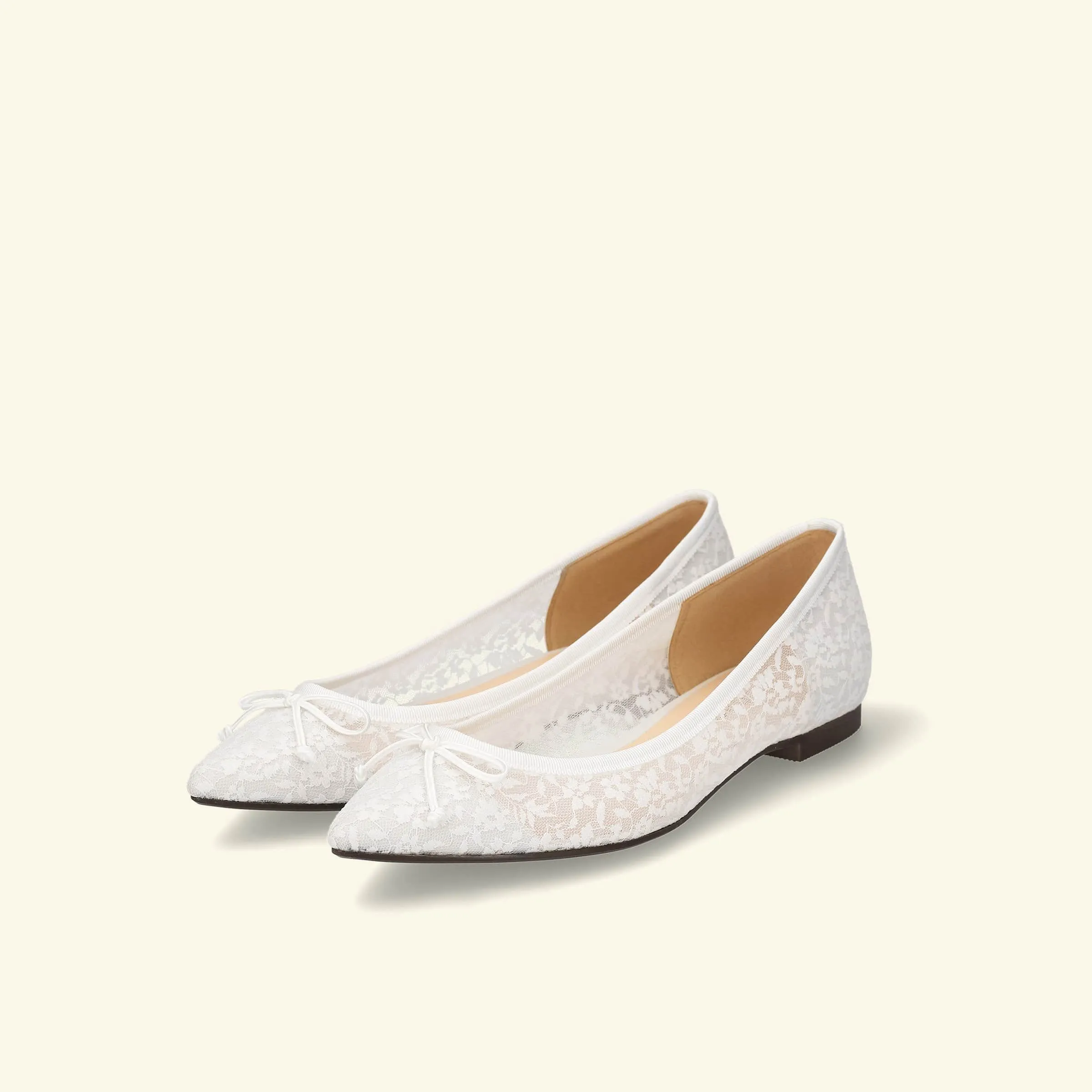 Last One 30% OFF: Tulle Lace Ballet Shoes (4751) White LC