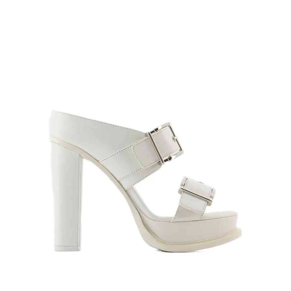 Leath S.Leath Sandals - Leather - Ivory/Silver