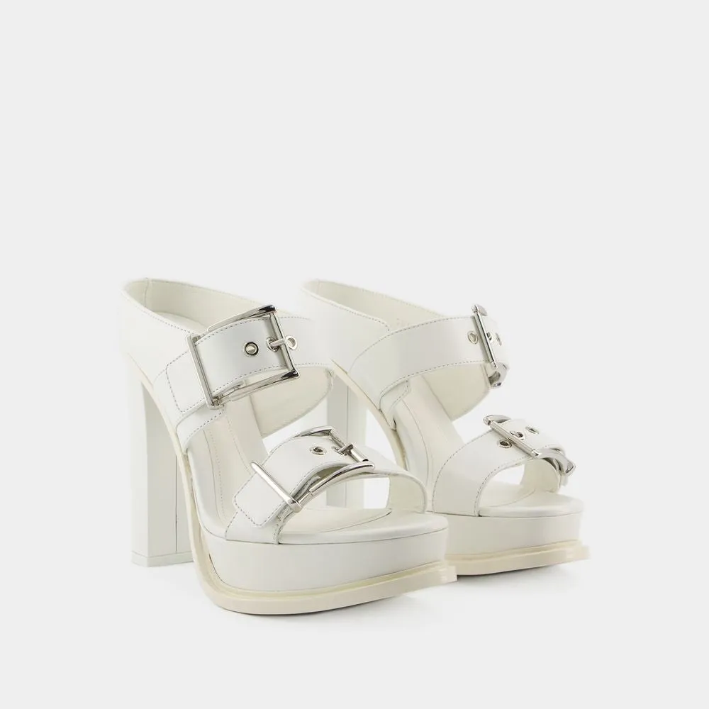 Leath S.Leath Sandals - Leather - Ivory/Silver