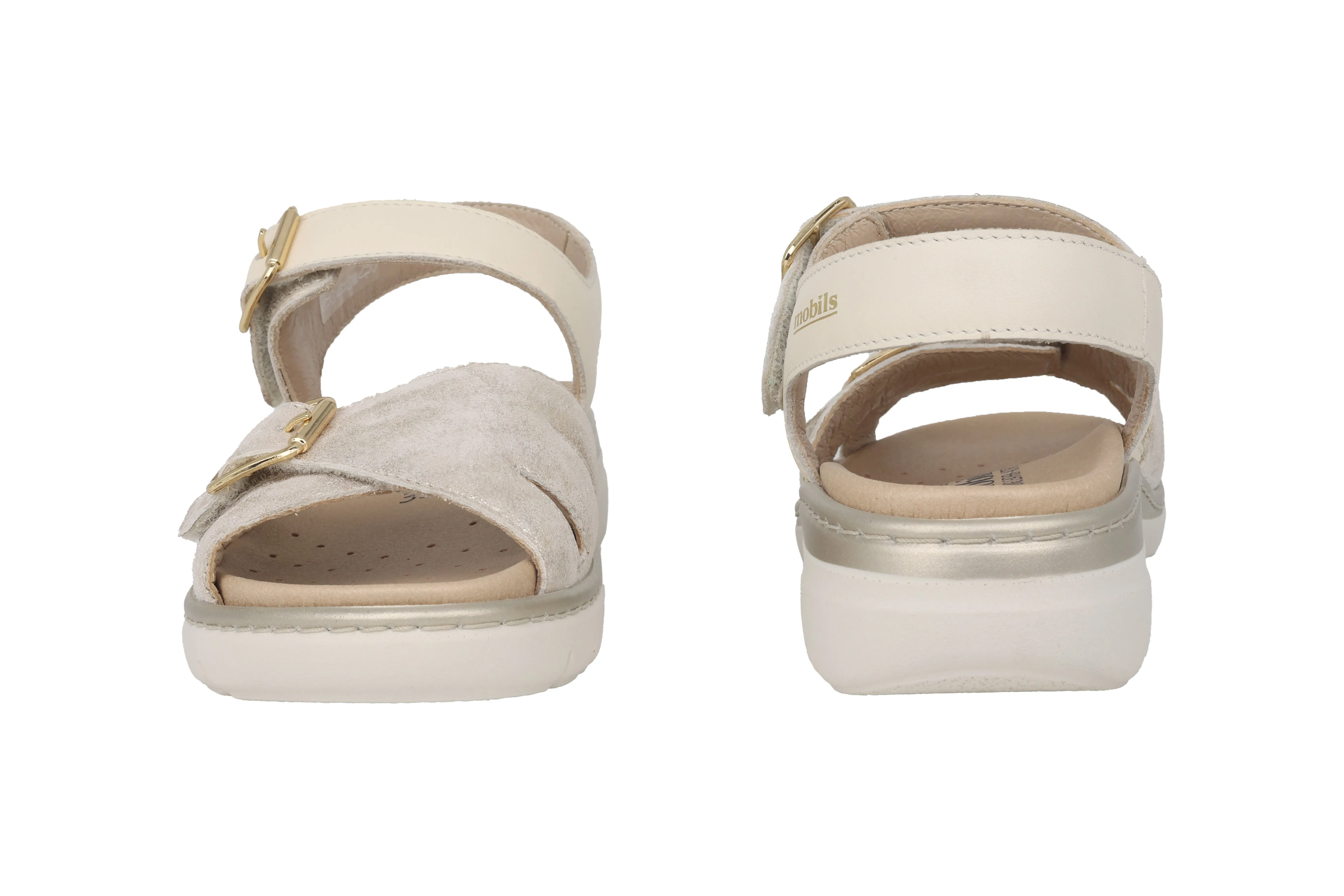 'Leonna' women's ergonomic wide fit (H) sandal - taupe