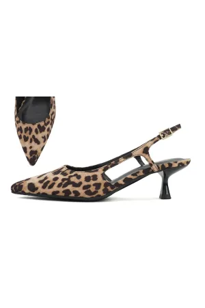 Leopard Slingback Heel