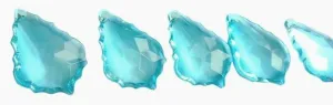 Light Aqua French Cut Chandelier Crystals Pack of 5