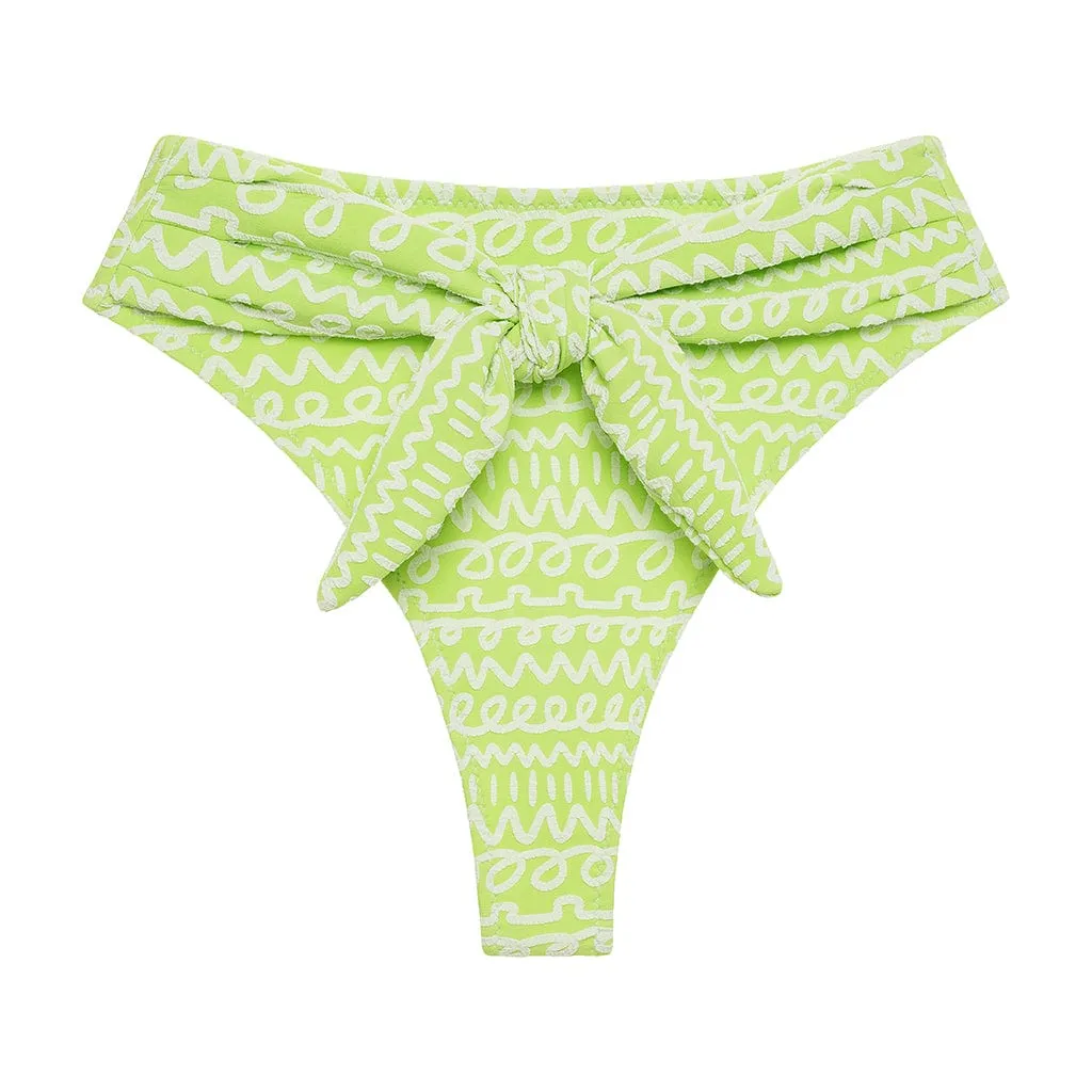 Lime Icing Paula Tie-Up Bikini Bottom