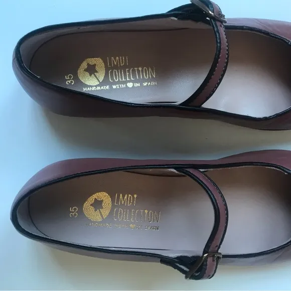 LMDI Collection Leather Mary Jane, Size 35 EU/ 3.5 US.