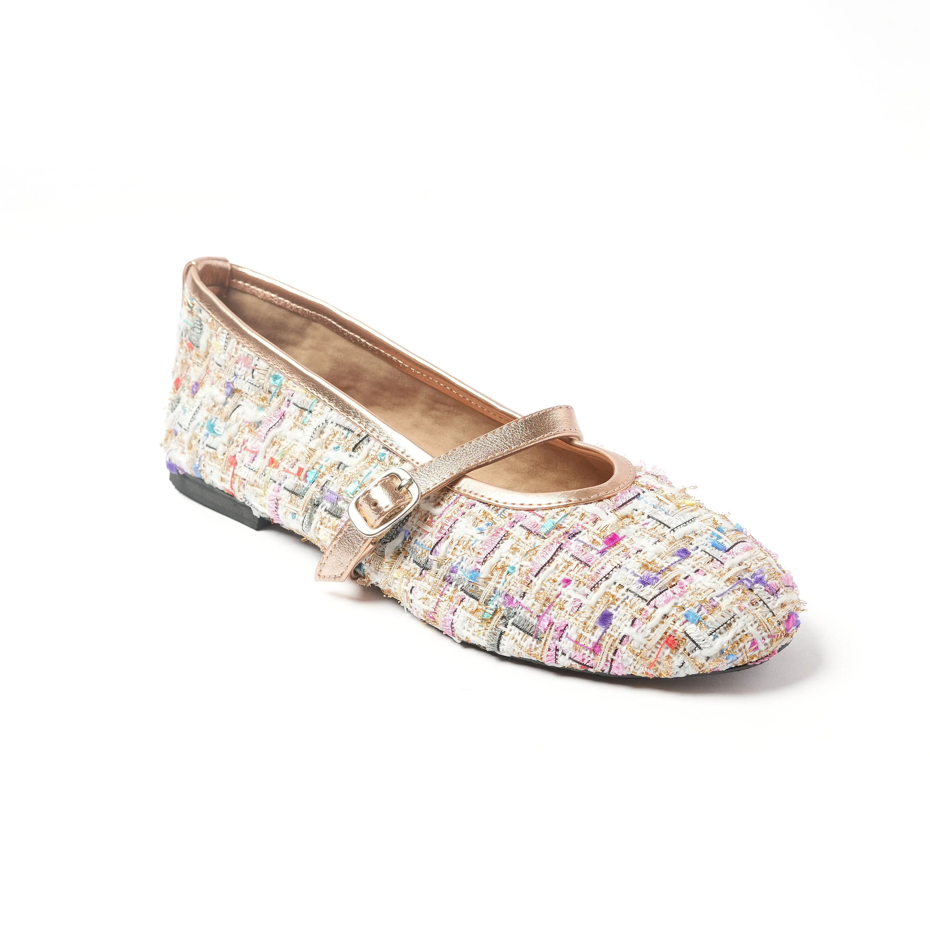 MARY JANES BALLET TWEED PINK