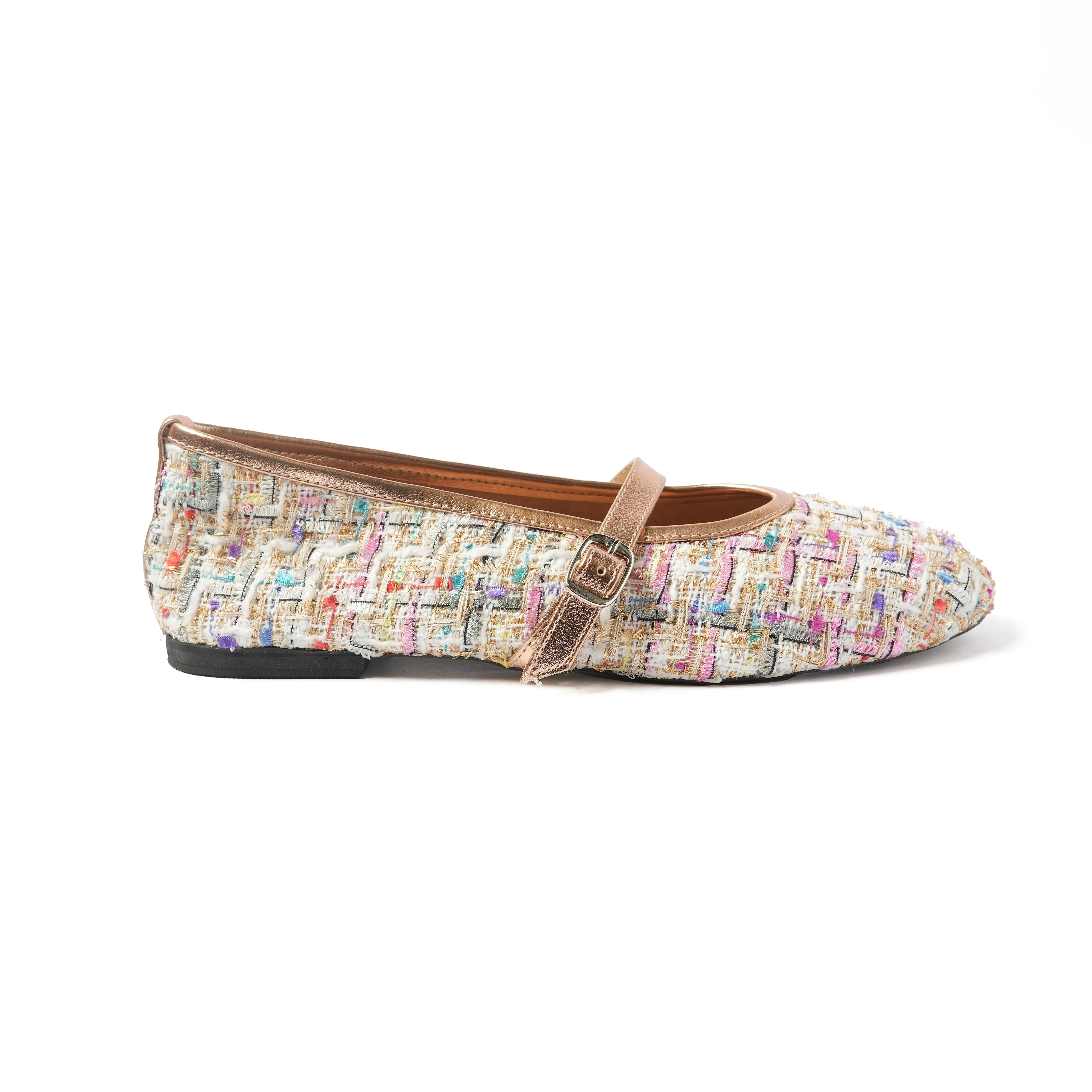 MARY JANES BALLET TWEED PINK
