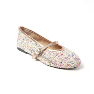 MARY JANES BALLET TWEED PINK