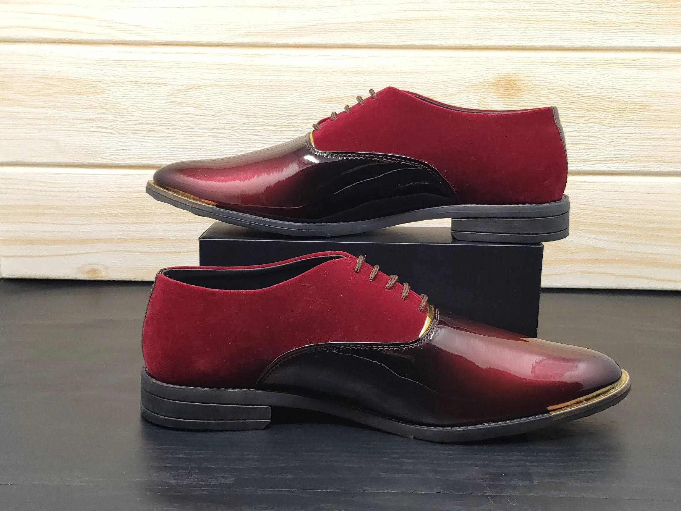 Men's Dark Black Oxford Shoes for Wedding and Partywear-UniqueandClassy
