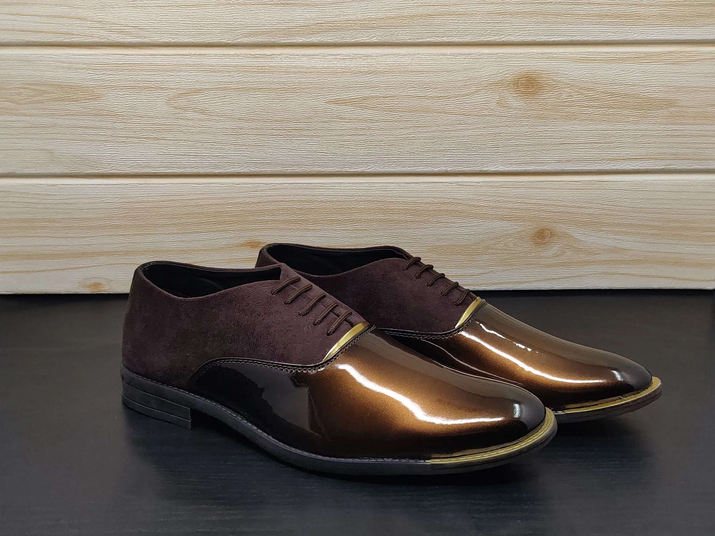 Men's Dark Brown Oxford Shoes for Wedding and Partywear-UniqueandClassy