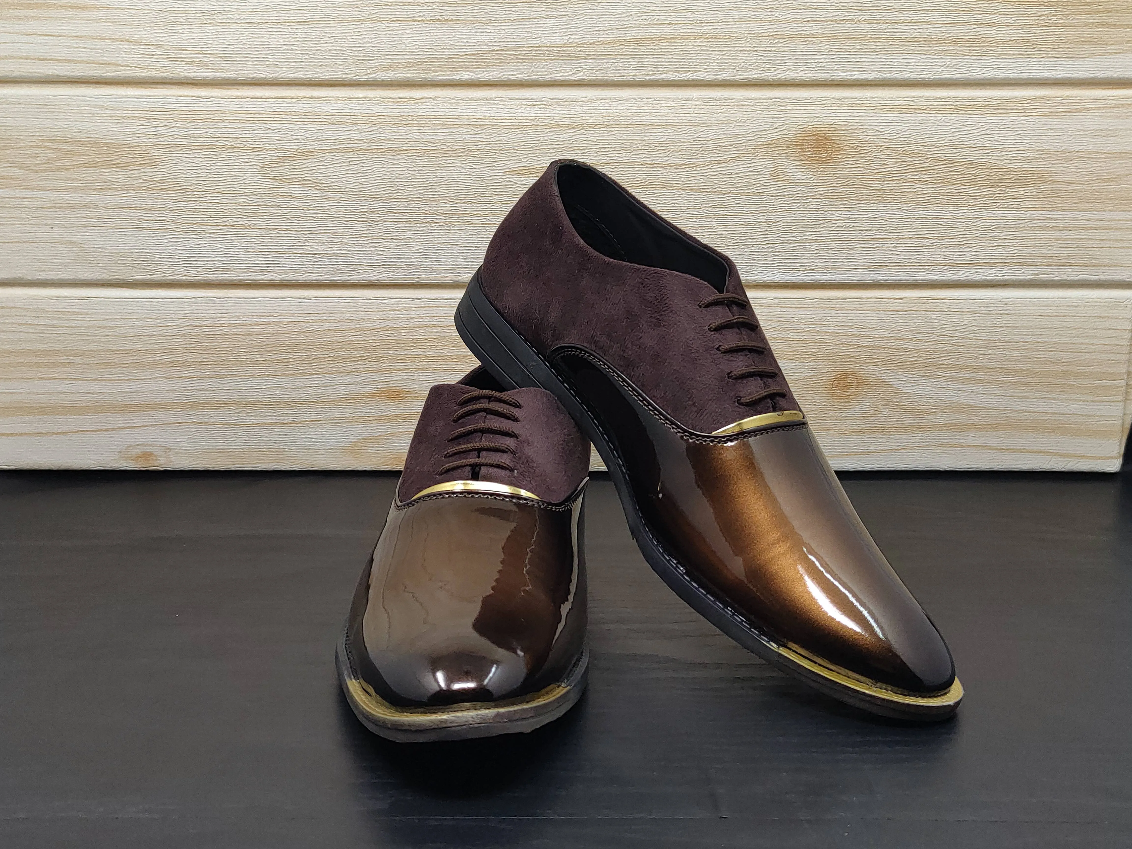 Men's Dark Brown Oxford Shoes for Wedding and Partywear-UniqueandClassy