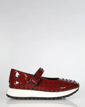 Minx Brinley Stud Dark Cherry Patent Leather