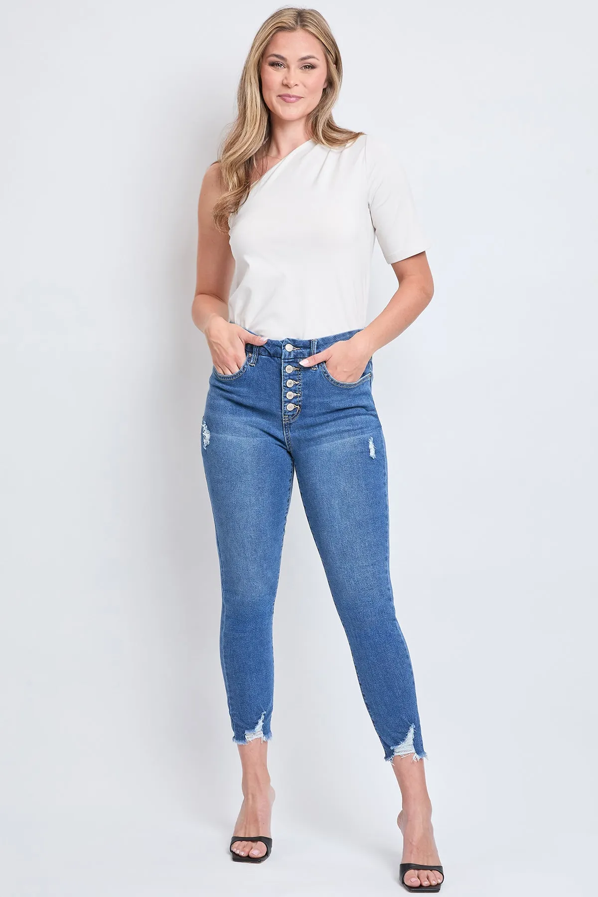 Missy Curvy Fit Exposed 5-Button Ankle Jean Made With Recycled Fibers, Pack Of 12