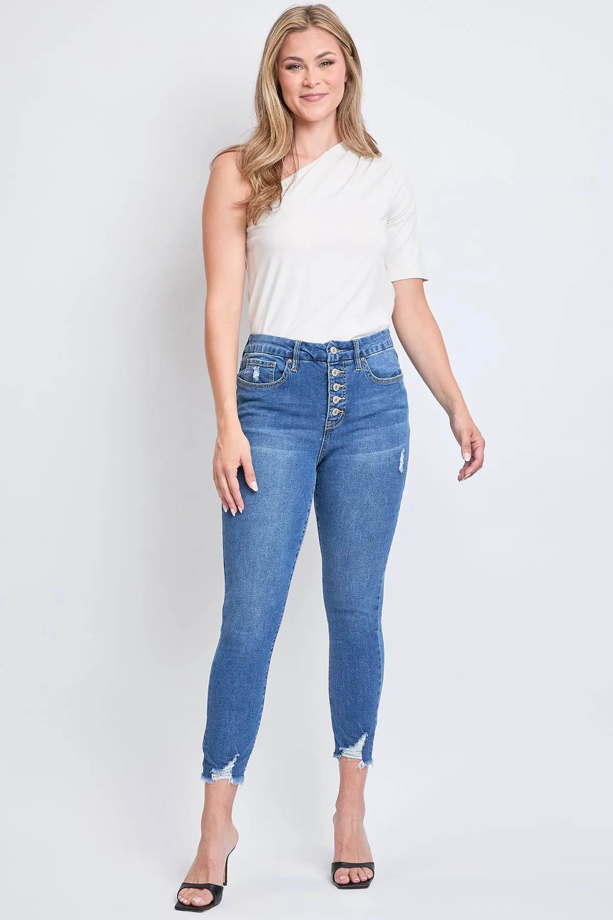 Missy Curvy Fit Exposed 5-Button Ankle Jean Made With Recycled Fibers, Pack Of 12