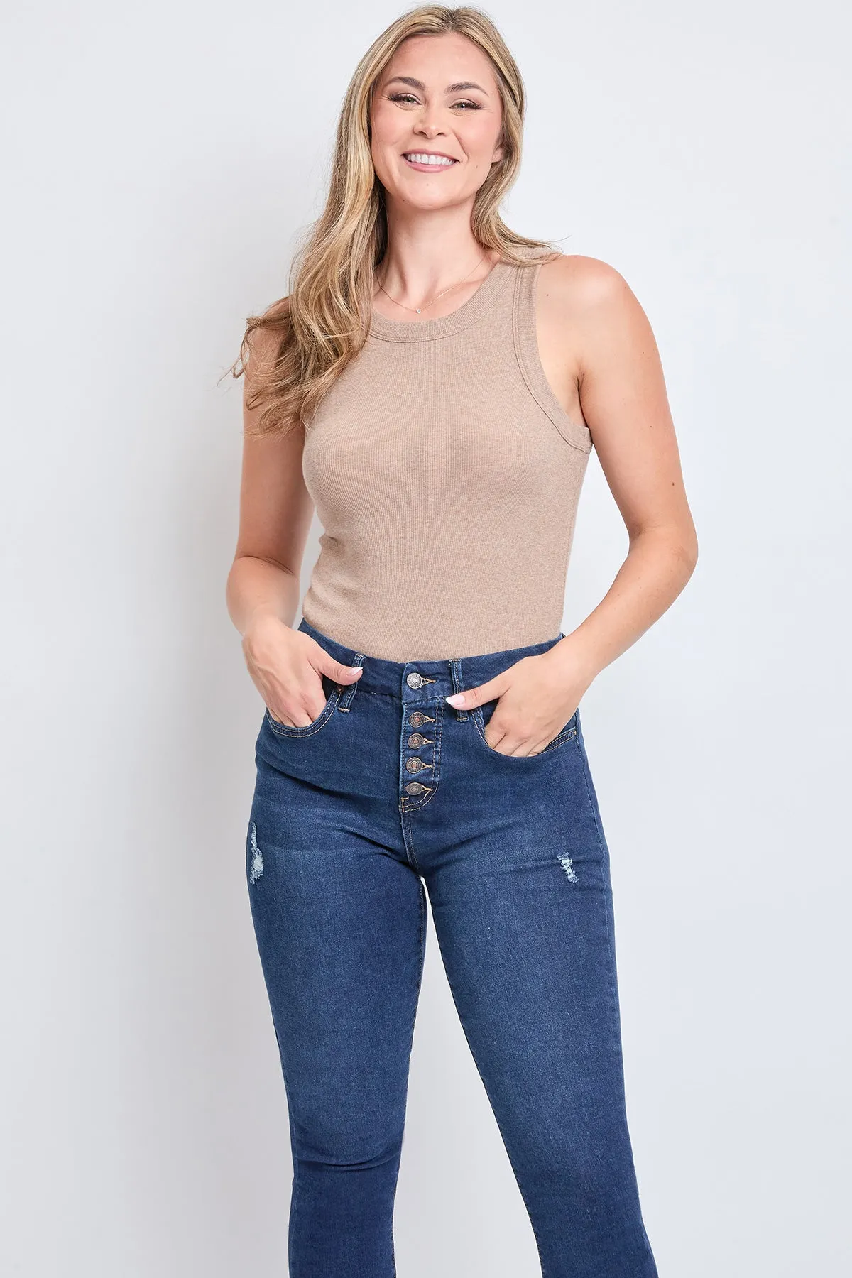 Missy Curvy Fit Exposed 5-Button Ankle Jean Made With Recycled Fibers, Pack Of 12