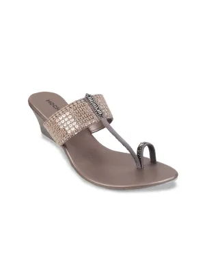 Mochi Ethnic Embellished One Toe Wedges
