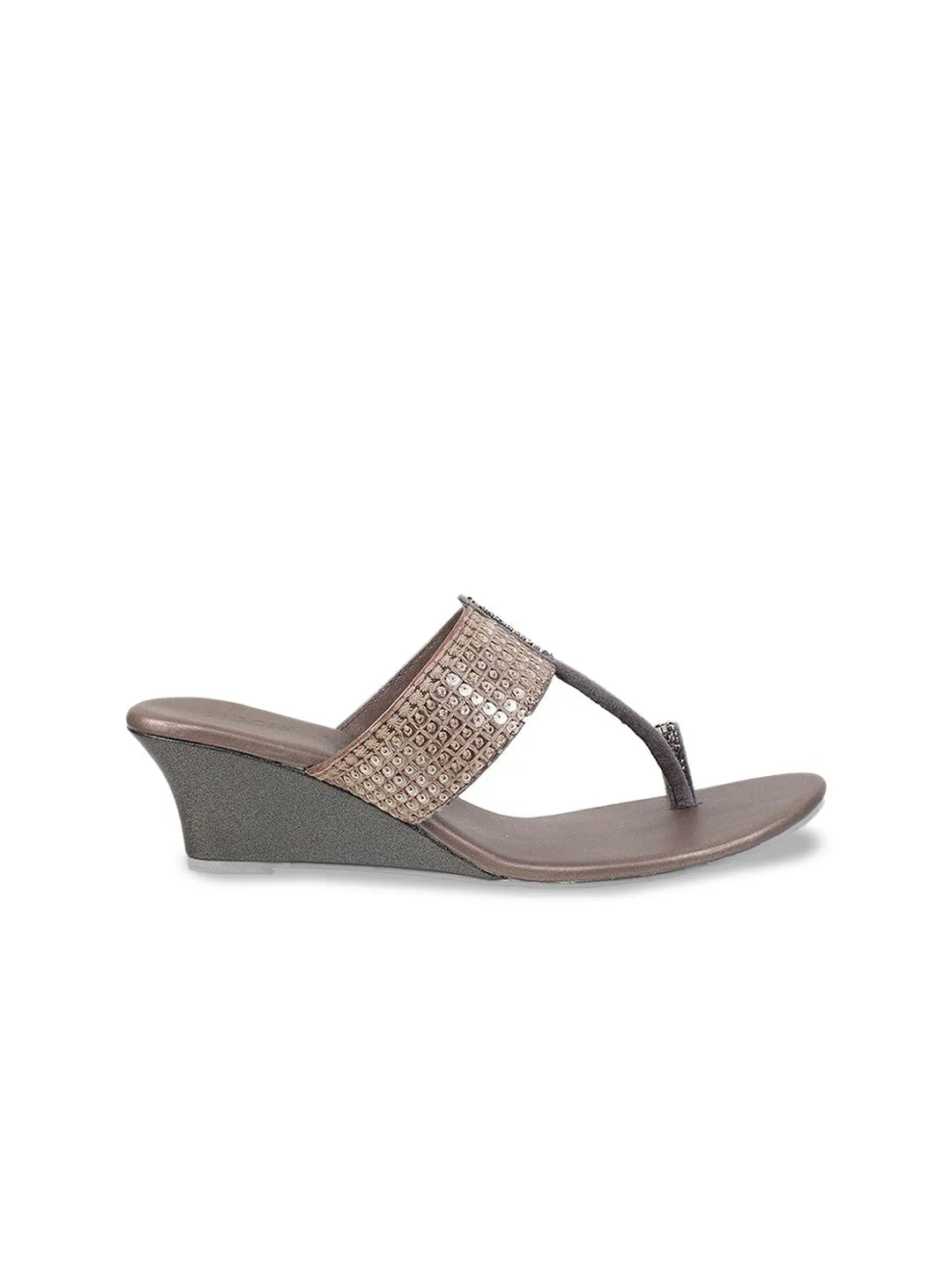 Mochi Ethnic Embellished One Toe Wedges