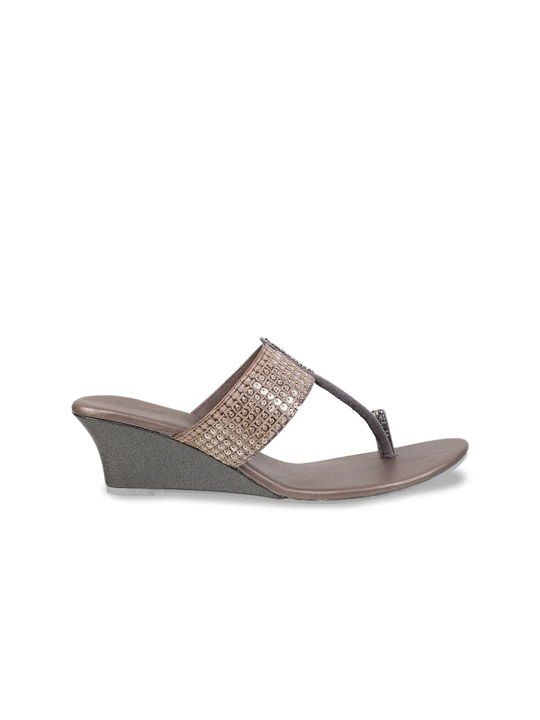 Mochi Ethnic Embellished One Toe Wedges