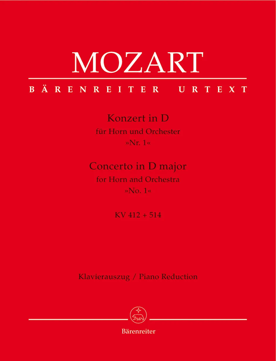 Mozart: Concerto No 1 in D K514, 412 for Horn & Piano