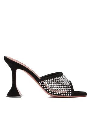 Mules Lupita Net Con Cristalli Nere
