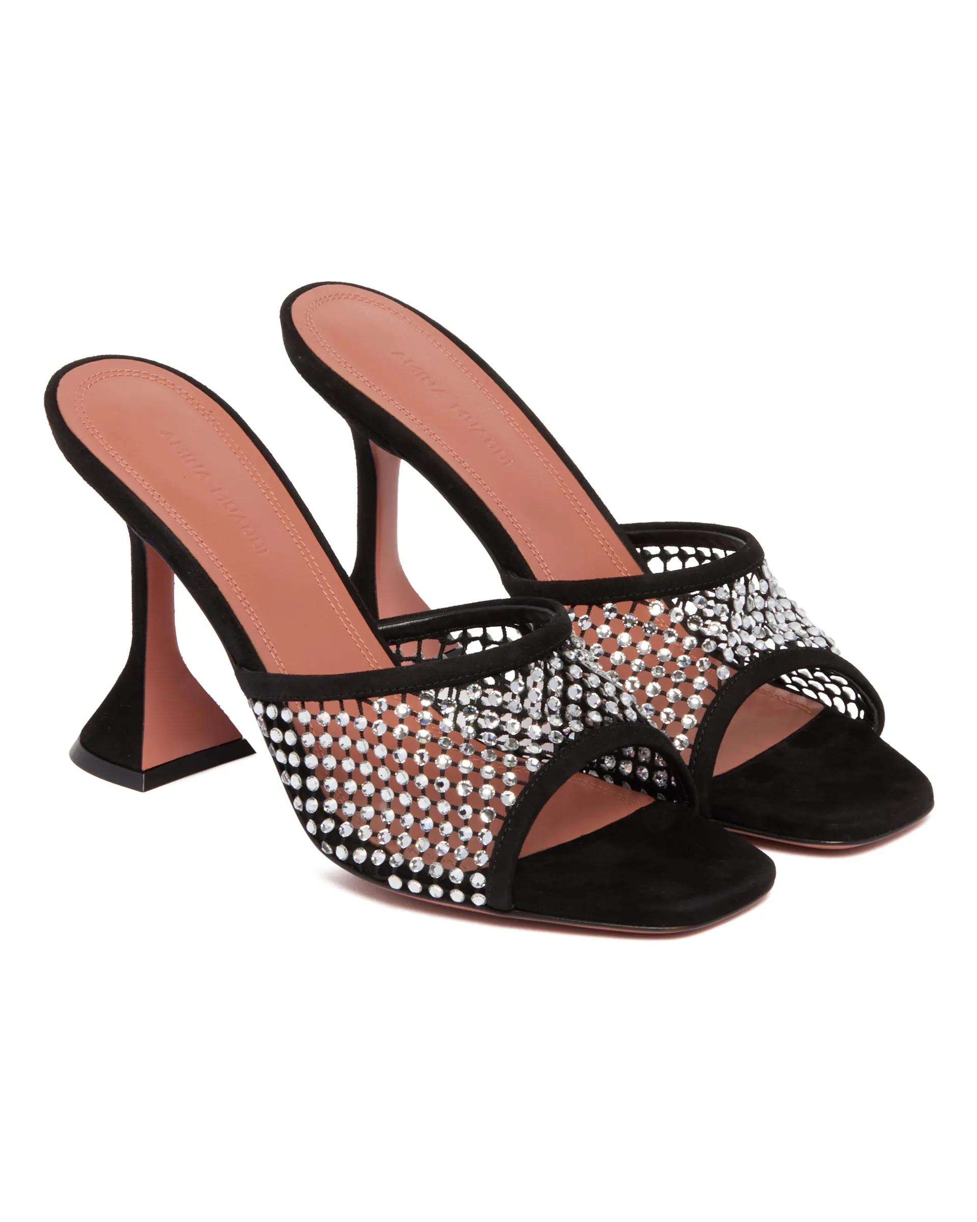 Mules Lupita Net Con Cristalli Nere