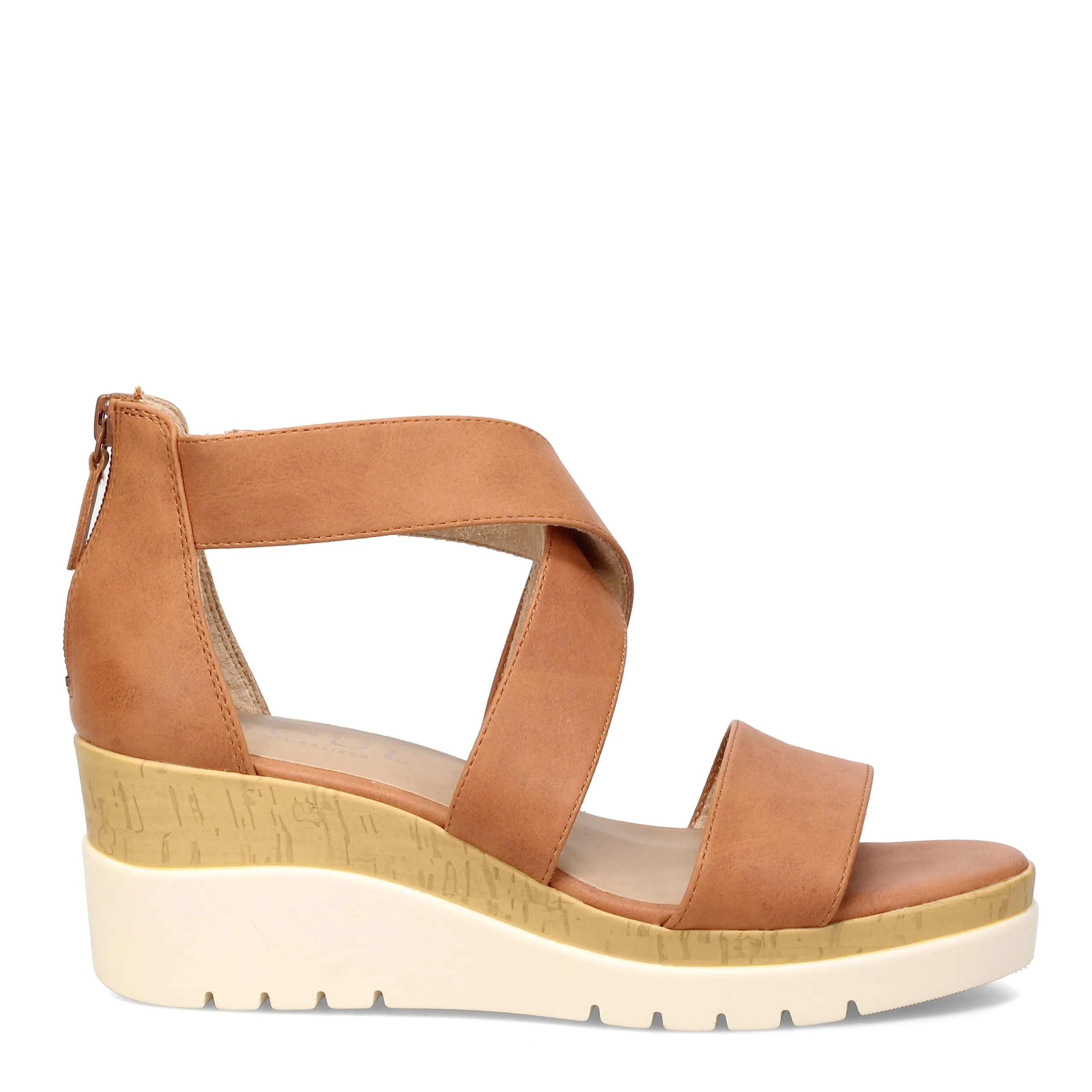 Naturalizer SOUL Women's Goodtimes Crisscross Strappy Wedge Sandal Toffee Brown Smooth 8.5M