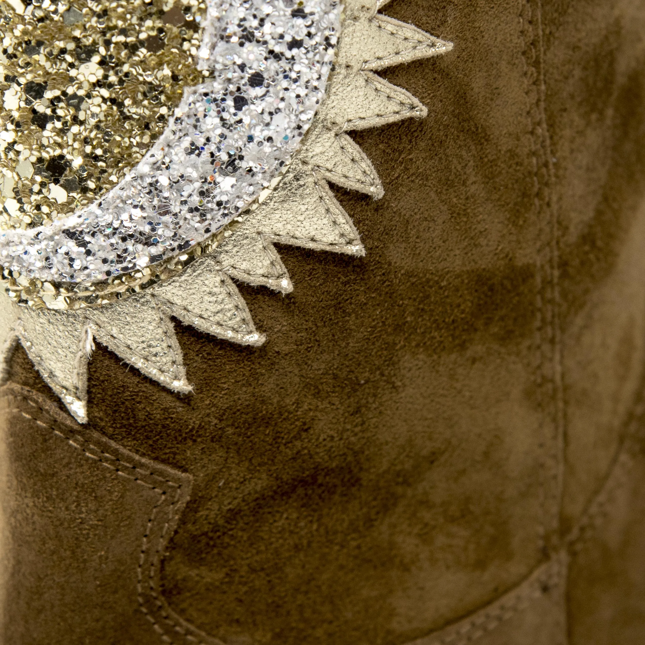 Patricia Blanchet Marionnette Beige Suede Cowboy Boots