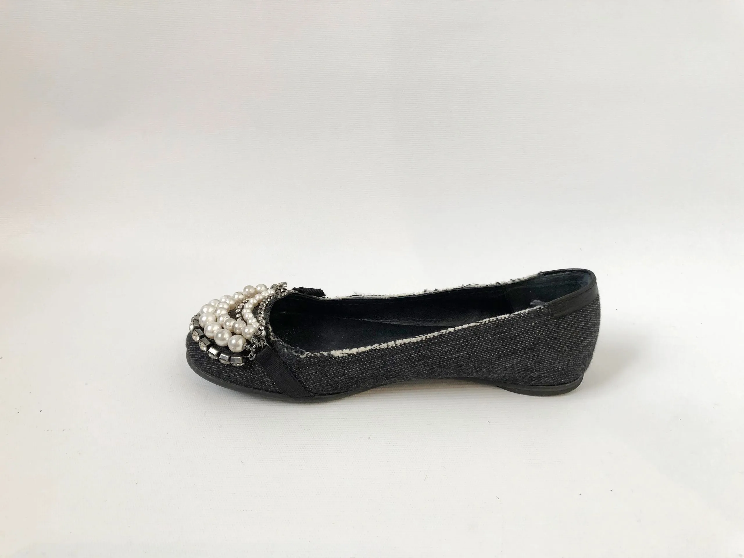 Pedro Garcia Embellished Ballet Flat Size 37.5 It (7.5 Us)