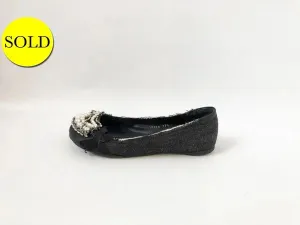Pedro Garcia Embellished Ballet Flat Size 37.5 It (7.5 Us)