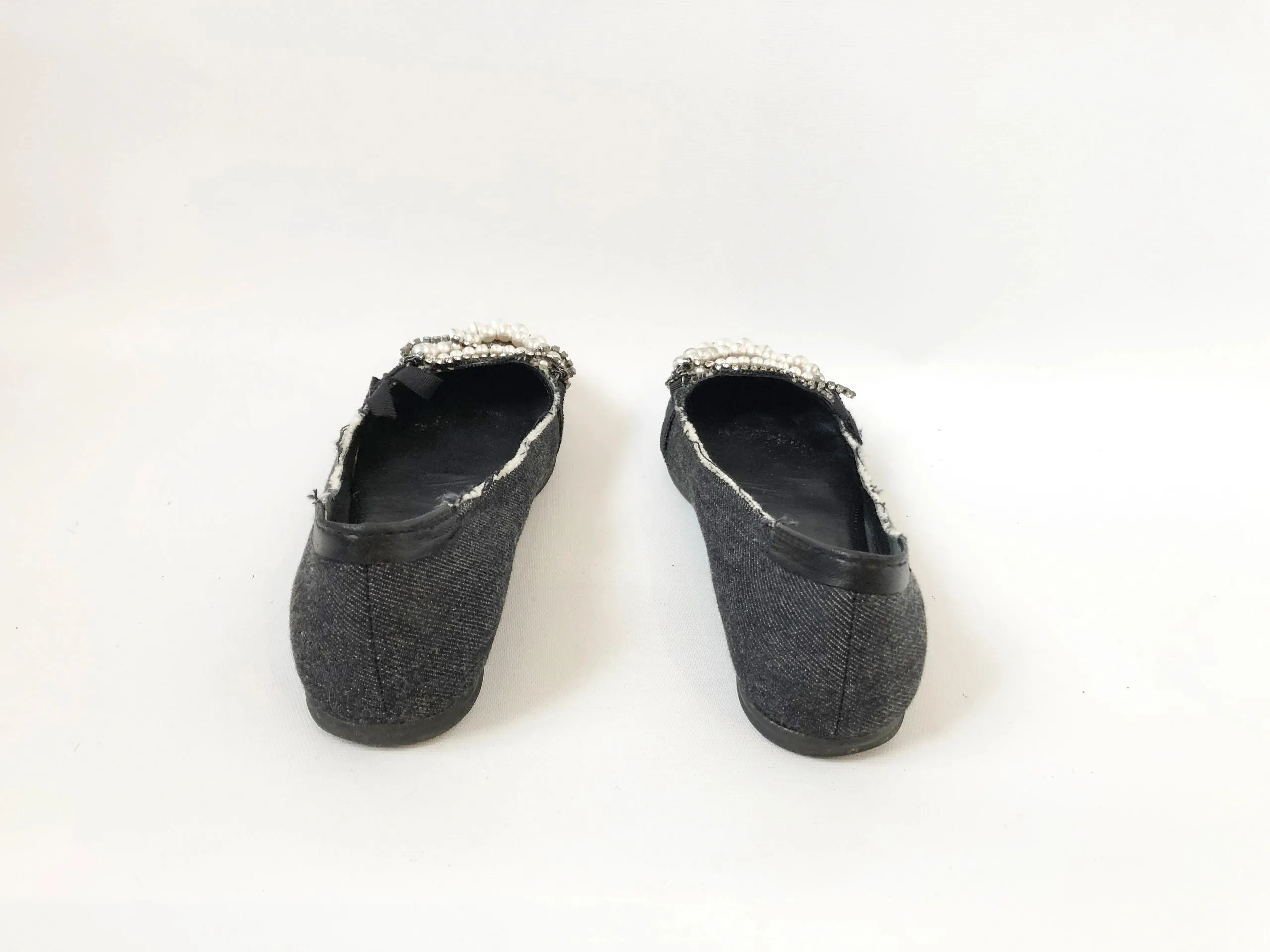 Pedro Garcia Embellished Ballet Flat Size 37.5 It (7.5 Us)