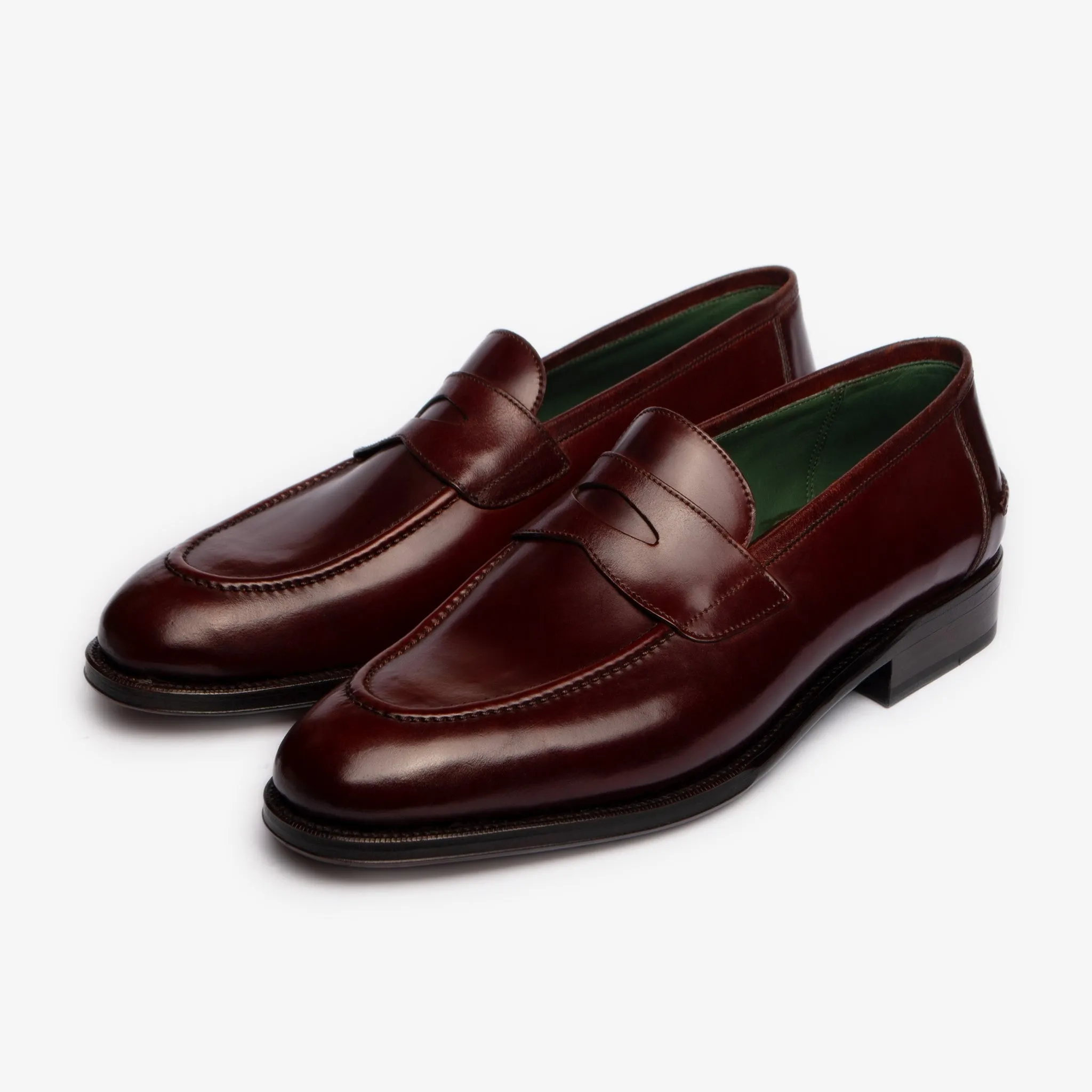 Penny Loafer II - Bordo Shell Cordovan - Rufer Last