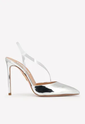 Perfect Kiss 105 Slingback Pumps in Metallic Leather