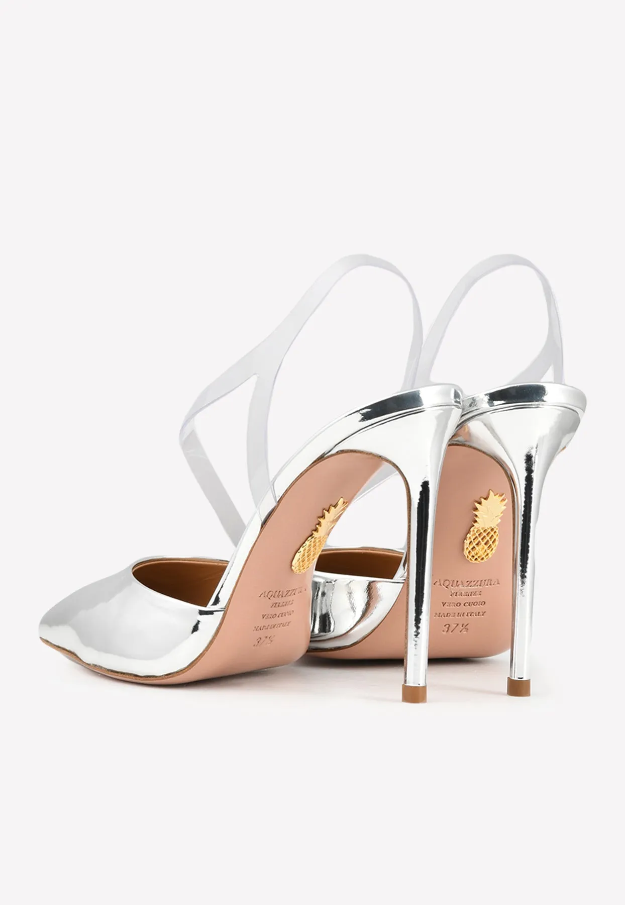 Perfect Kiss 105 Slingback Pumps in Metallic Leather