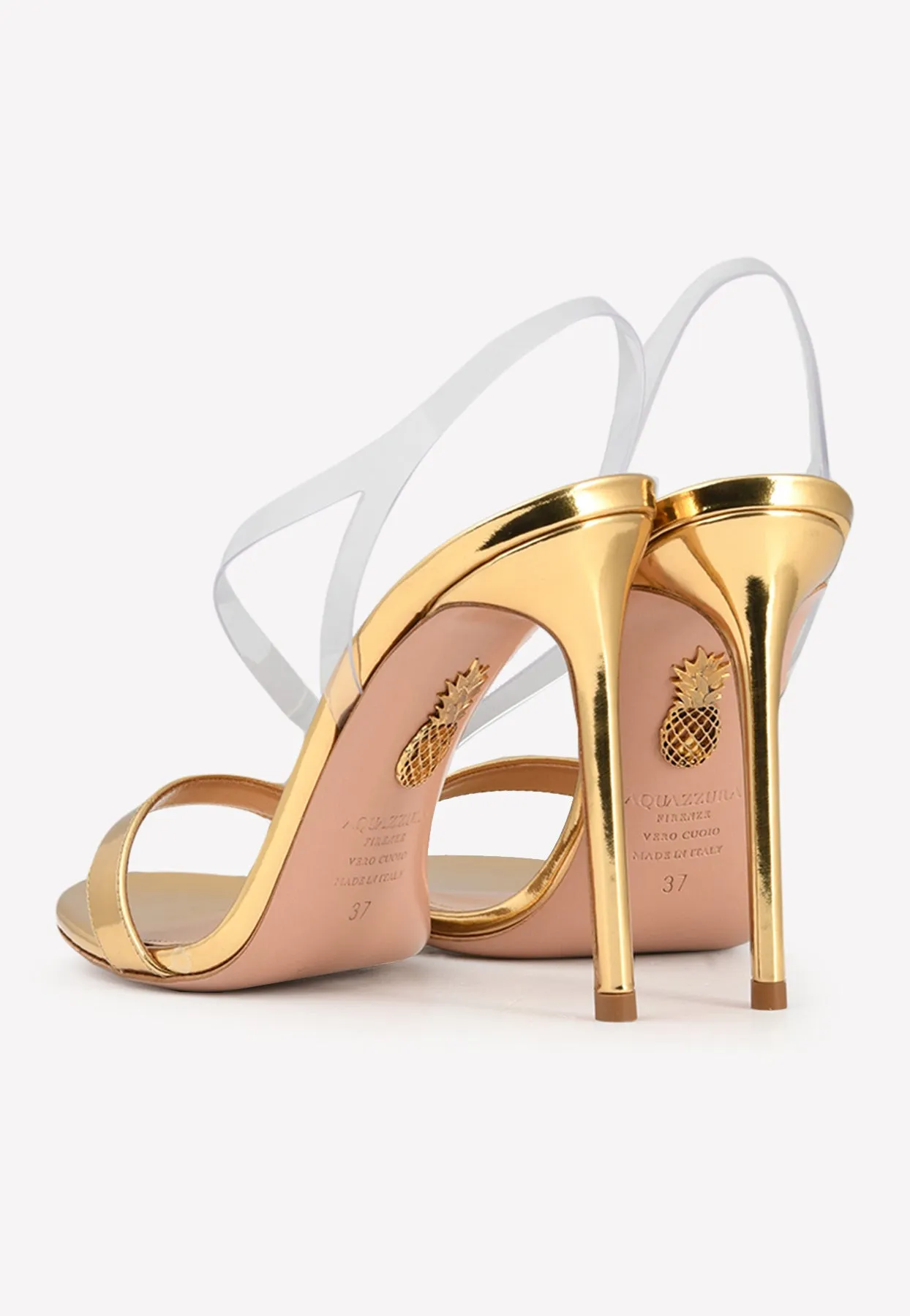 Perfect Kiss 105 Slingback Sandals in Metallic Leather
