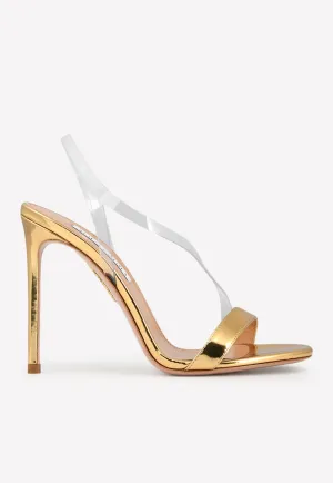 Perfect Kiss 105 Slingback Sandals in Metallic Leather