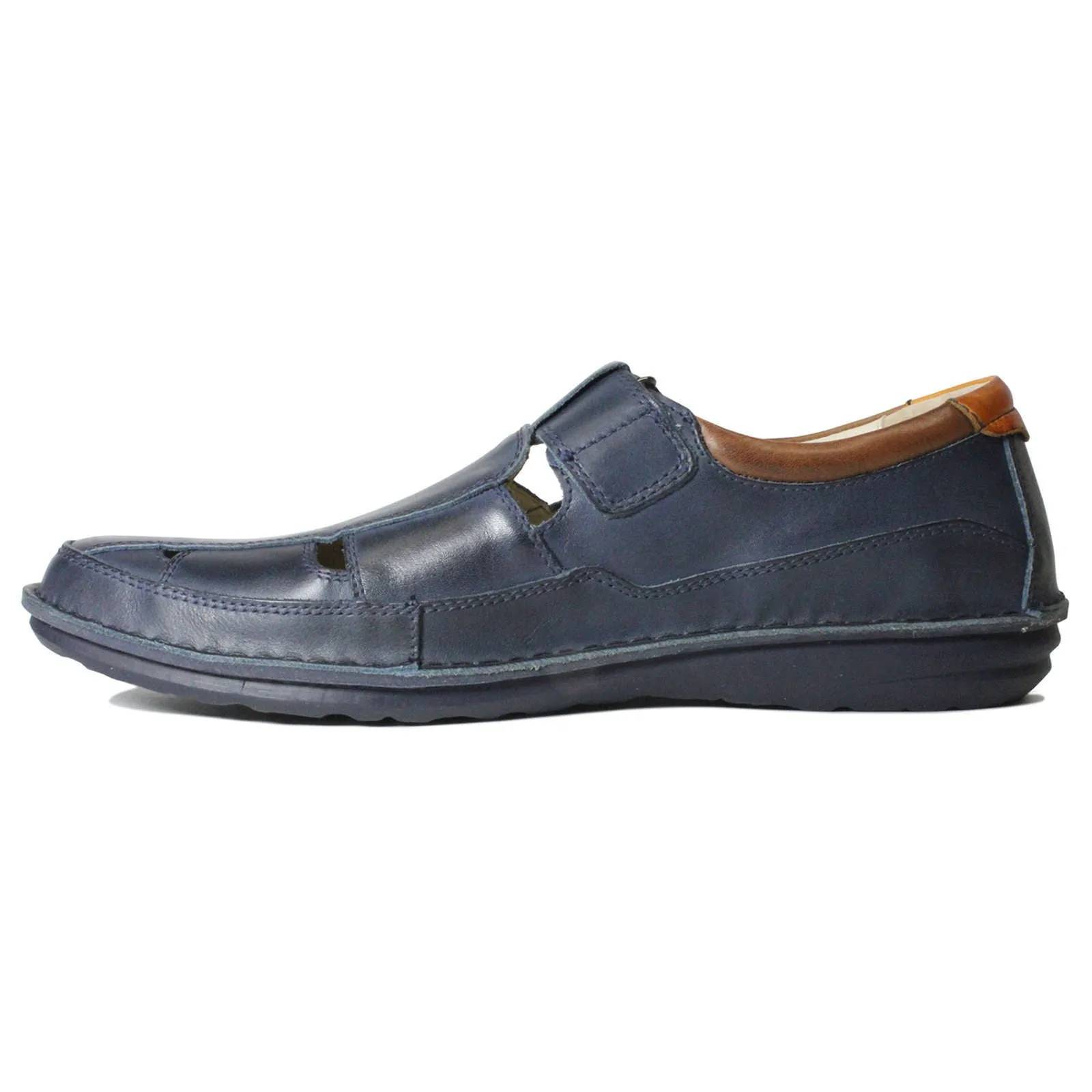 Pikolinos Santiago Calfskin Leather Men's Velcro Strap Loafers