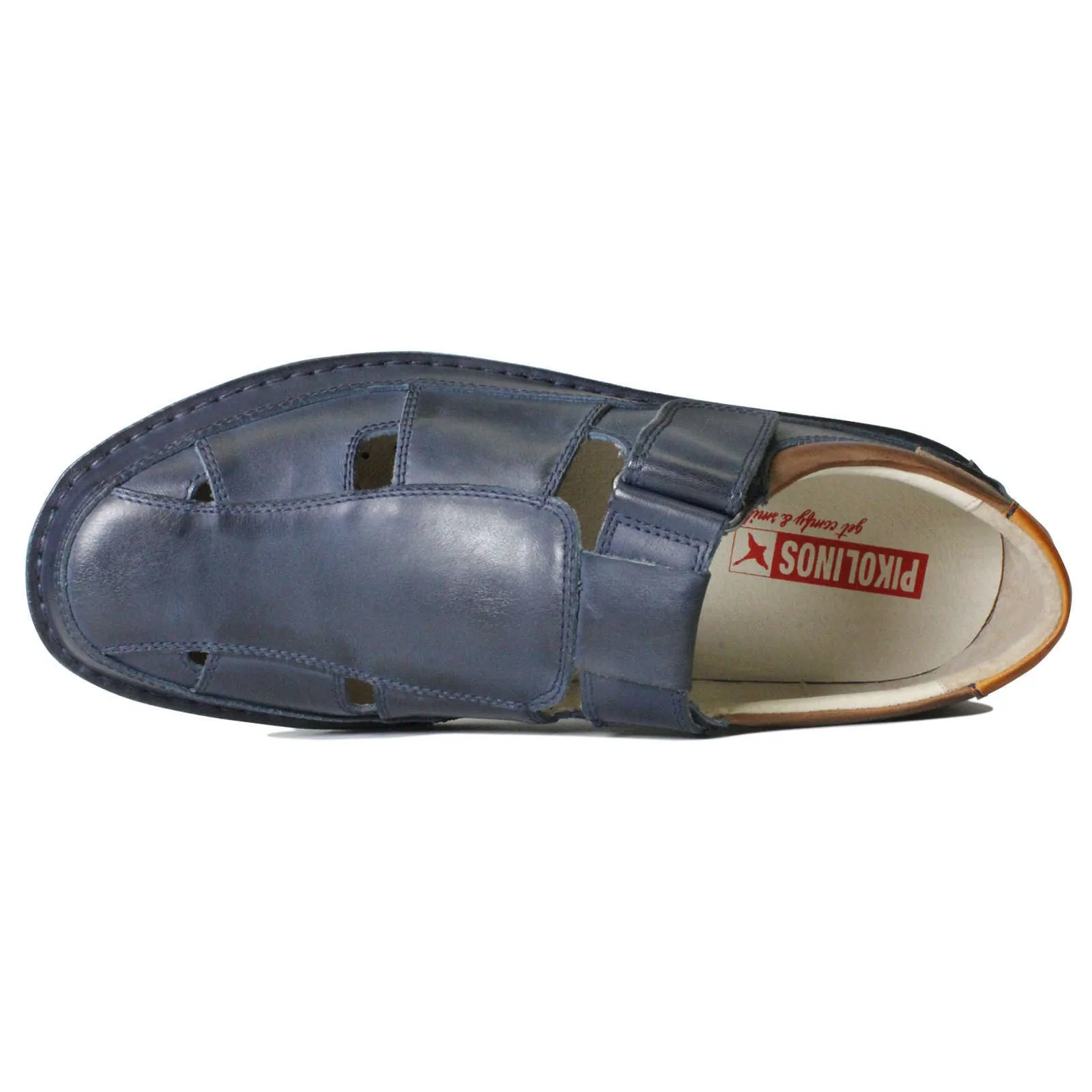 Pikolinos Santiago Calfskin Leather Men's Velcro Strap Loafers