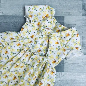 Premium 100% Cotton Sun Dress with twist back detail - Honey & Lemon